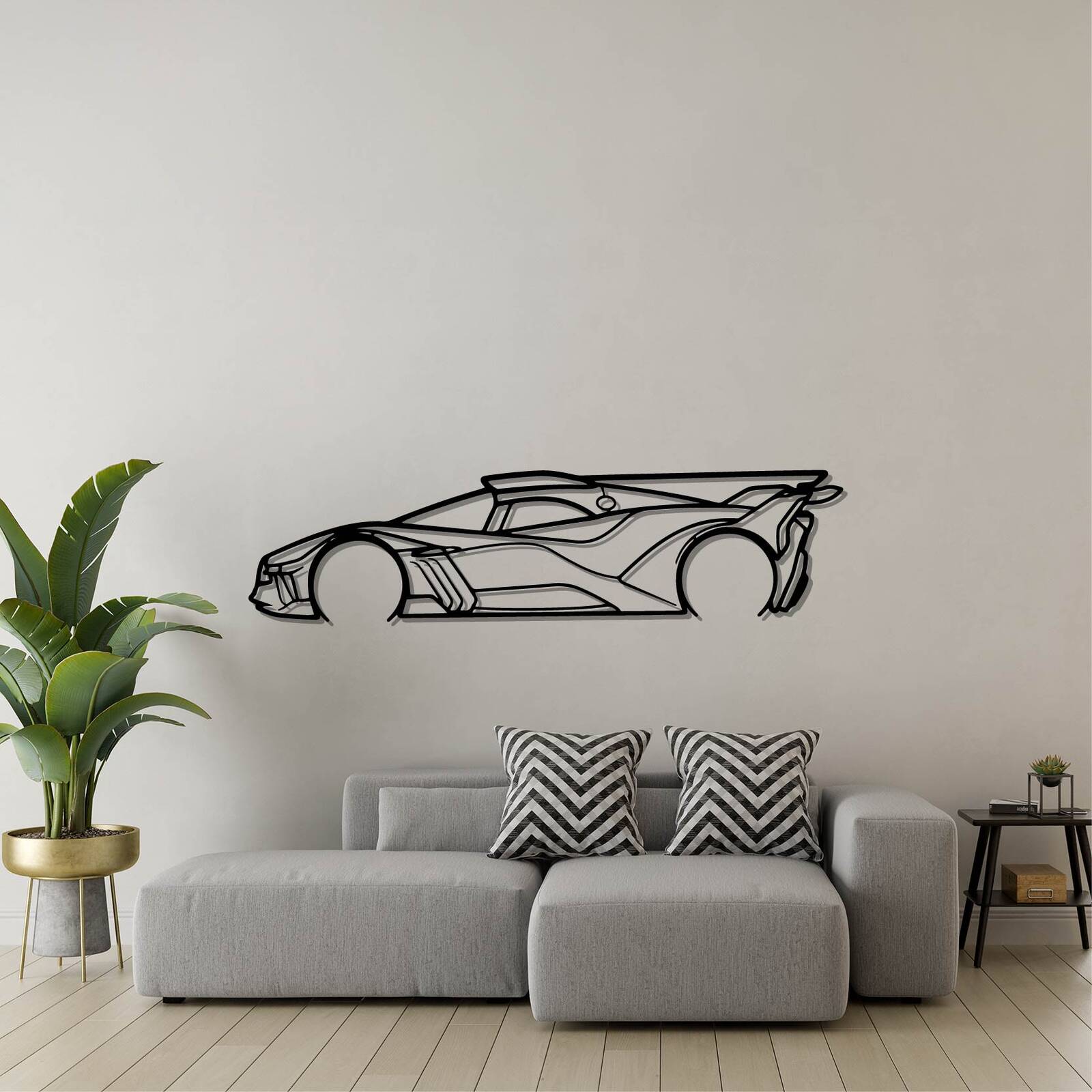 Bugatti Bollide Silhouette Metal Wall Art Bugatti Bollide Silhouette Metal Wall Art
