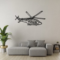 AgustaWestland AW139S Ð Advanced Twin-Engine Helicopter Silhouette Metal Wall Art