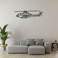AH-1Z Viper Ð Advanced Attack Helicopter Silhouette Metal Wall Art