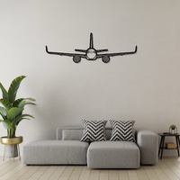 Airbus A321 Ð Extended Range Single-Aisle Jet Silhouette Metal Wall Art