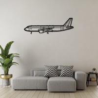 Airbus A320 Ð CFM56 Powered Narrowbody Jet Silhouette Metal Wall Art