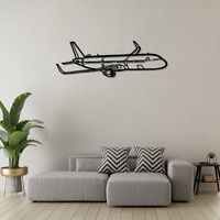 Airbus A321neo Ð Next-Generation Single-Aisle Jet Silhouette Metal Wall Art