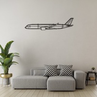 Airbus A350 Ð Long-Range Widebody Jet Silhouette Metal Wall Art