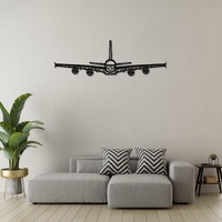 Airbus A380 Ð Iconic Superjumbo Widebody Jet Silhouette Metal Wall Art