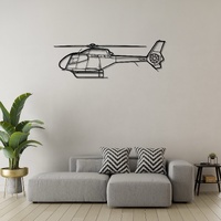Airbus Eurocopter EC120 Colibri Ð Light Utility Helicopter Silhouette Metal Wall Art