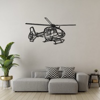 Airbus H145M Ð Military Multi-Role Helicopter Silhouette Metal Wall Art