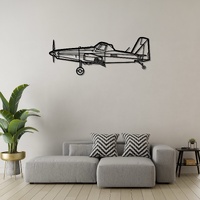 Air Tractor 502A Ð Rugged Agricultural Workhorse Silhouette Metal Wall Art