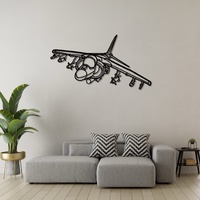 AV-8B Harrier Ð VMA-214 ÒBlacksheepÓ Vertical/Short Takeoff Fighter Silhouette Metal Wall Art