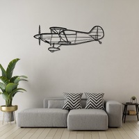 Aviat Pitts S-2B Ð Classic Aerobatic Biplane Silhouette Metal Wall Art