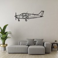 Beechcraft A23-24 Musketeer Ð Classic Single-Engine Light Aircraft Silhouette Metal Wall Art