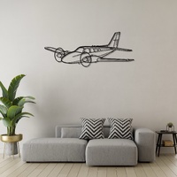 Beechcraft Baron 58 Ð High-Performance Twin-Engine Aircraft Silhouette Metal Wall Art