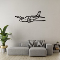 Beechcraft Baron 58 Ð Twin-Engine Light Aircraft Silhouette Metal Wall Art