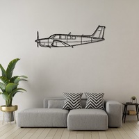 Beechcraft Bonanza A36 Ð High-Performance Single-Engine Aircraft Silhouette Metal Wall Art