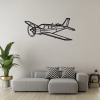 Beechcraft Bonanza F33C Ð Single-Engine Light Aircraft Silhouette Metal Wall Art