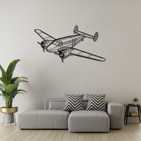 Beechcraft Model 18 Ð Classic Twin-Engine Aircraft Silhouette Metal Wall Art