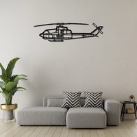 Bell AH-1 Cobra Ð Attack Helicopter Silhouette Metal Wall Art