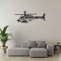 Bell OH-58E Kiowa Warrior Ð Armed Reconnaissance Helicopter Silhouette Metal Wall Art