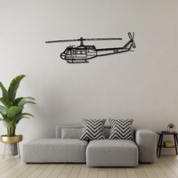 Bell UH-1 Iroquois (Huey) Ð Iconic Utility Helicopter Silhouette Metal Wall Art