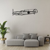 Messerschmitt Bf 109 Ð Iconic WWII Fighter Aircraft Silhouette Metal Wall Art