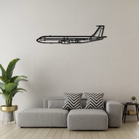Boeing 707 Ð Classic Jet Airliner Silhouette Metal Wall Art