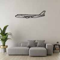 Boeing 747-8 Ð Modern Jumbo Jet Airliner Silhouette Metal Wall Art