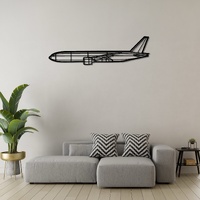 Boeing 777F Ð Long-Haul Cargo Freighter Silhouette Metal Wall Art