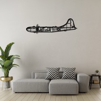 Boeing B-29 Superfortress Ð Advanced WWII Bomber Silhouette Metal Wall Art