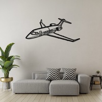 Bombardier Challenger 350 Ð Super Mid-Size Business Jet Silhouette Metal Wall Art
