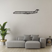 Bombardier CRJ900 Ð Regional Jet Aircraft Silhouette Metal Wall Art