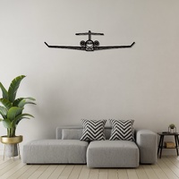 Bombardier Global 7500 Ð Ultra-Long-Range Business Jet Silhouette Metal Wall Art