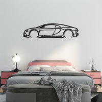 Bugatti Chiron Silhouette Metal Wall Art