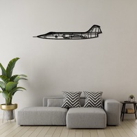 Canadair CF-104 Ð Supersonic Fighter-Bomber Silhouette Metal Wall Art