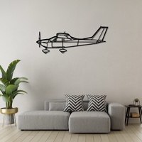 Cessna 177B Ð Four-Seat Light Aircraft Silhouette Metal Wall Art