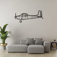 Cessna 180F Skywagon Ð Four-Seat Utility Aircraft Silhouette Metal Wall Art
