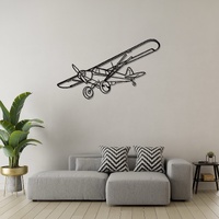 Cessna 180 Skywagon Ð Four-Seat Utility Aircraft Silhouette Metal Wall Art