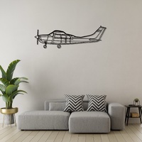 Cessna 206 Ð Six-Seat Utility Aircraft Silhouette Metal Wall Art