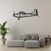 Cessna A185F Skywagon Ð Four-Seat Utility Aircraft Silhouette Metal Wall Art