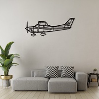 Cessna 182 Ð Four-Seat Light Aircraft Silhouette Metal Wall Art