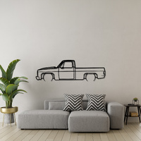 Chevrolet 1985 Ci0 Pickup Silhouette Metal Wall Art