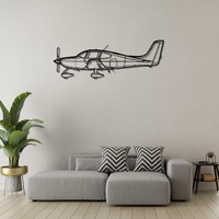 Cirrus SR22T GTS Ð Turbocharged High-Performance Aircraft Silhouette Metal Wall Art