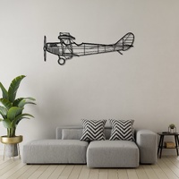 Curtiss JN-4A Ð Classic Biplane Trainer Silhouette Metal Wall Art