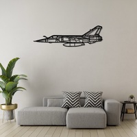 Dassault Mirage F1 Ð Supersonic Fighter Aircraft Silhouette Metal Wall Art