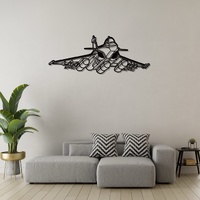 Dassault Rafale Ð Multirole Fighter Aircraft Silhouette Metal Wall Art