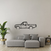 Datsun 1200 Ute Silhouette Metal Wall Art