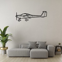 Diamond DA20 Ð Two-Seat Light Trainer Aircraft Silhouette Metal Wall Art