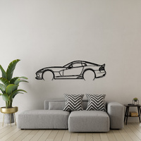 Dodge 2017 Viper Srt Silhouette Metal Wall Art