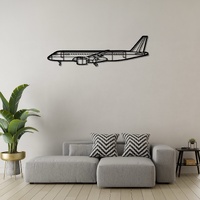 Embraer E190-E2 Ð Next-Generation Regional Jet Silhouette Metal Wall Art