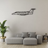 Embraer Phenom 300 Ð Light Business Jet Silhouette Metal Wall Art