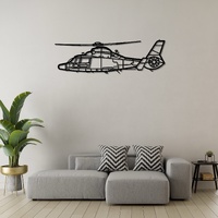 Eurocopter MH-65 Dolphin Ð Multi-Mission Search and Rescue Helicopter Silhouette Metal Wall Art