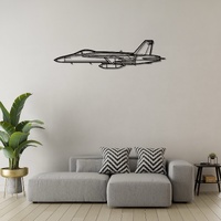 F/A-18 Hornet Ð Multirole Fighter Aircraft Silhouette Metal Wall Art